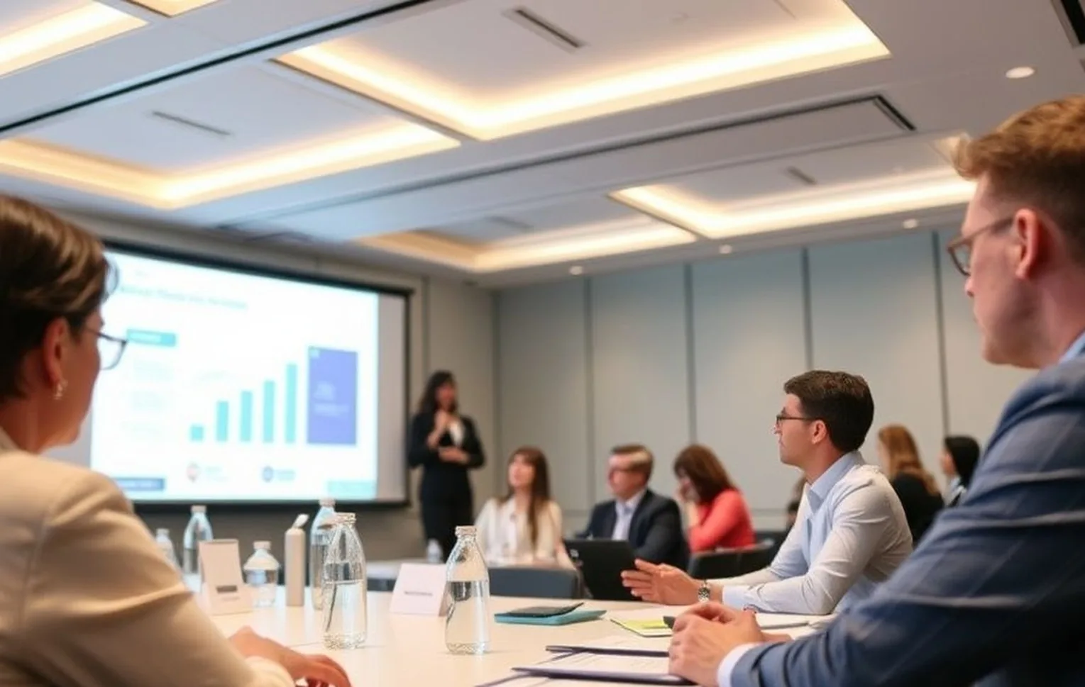 Investor relations workshop participants networking